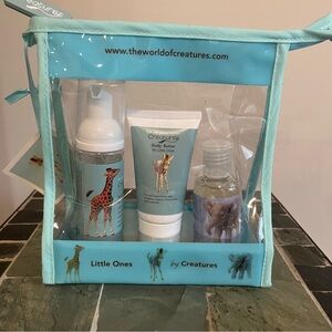 Little Ones by Creatures Bath Gift Set Body Butter, Wash & Shampoo New in Pouch